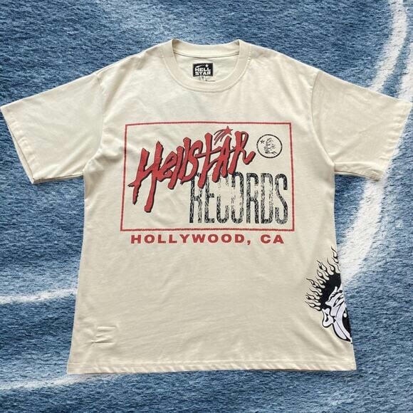 Hellstar Records Cream Graphic Tee - Picture 1 of 4